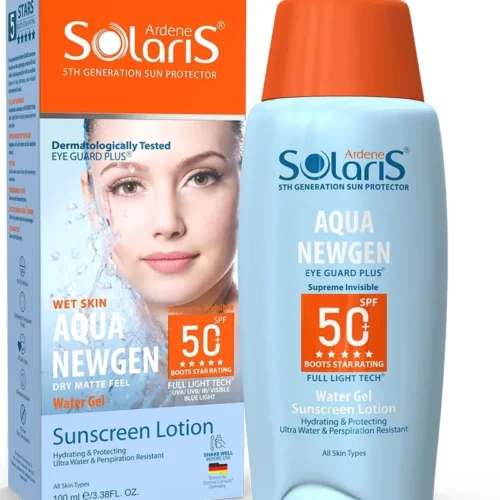 لوسیون آبی ضد آفتاب آکوا نیوژن SPF50 مناسب انواع پوست وپوست های حساس سولاریس